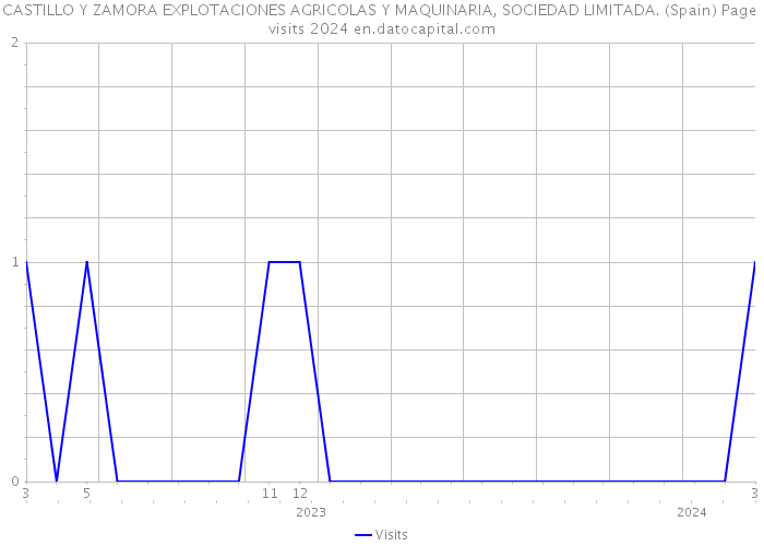 CASTILLO Y ZAMORA EXPLOTACIONES AGRICOLAS Y MAQUINARIA, SOCIEDAD LIMITADA. (Spain) Page visits 2024 