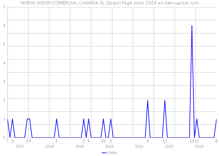 NUEVA VISION COMERCIAL CANARIA SL (Spain) Page visits 2024 