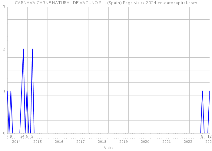 CARNAVA CARNE NATURAL DE VACUNO S.L. (Spain) Page visits 2024 