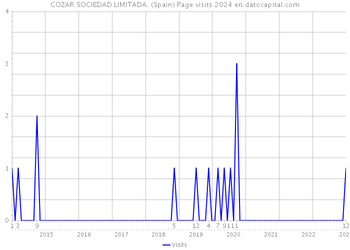COZAR SOCIEDAD LIMITADA. (Spain) Page visits 2024 