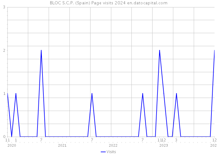 BLOC S.C.P. (Spain) Page visits 2024 