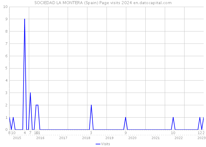 SOCIEDAD LA MONTERA (Spain) Page visits 2024 