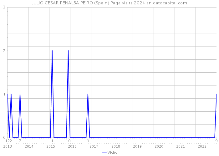 JULIO CESAR PENALBA PEIRO (Spain) Page visits 2024 