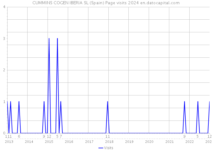 CUMMINS COGEN IBERIA SL (Spain) Page visits 2024 