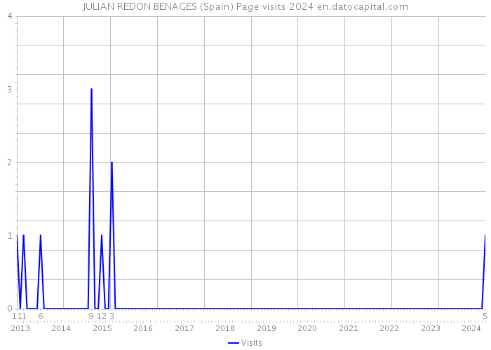 JULIAN REDON BENAGES (Spain) Page visits 2024 