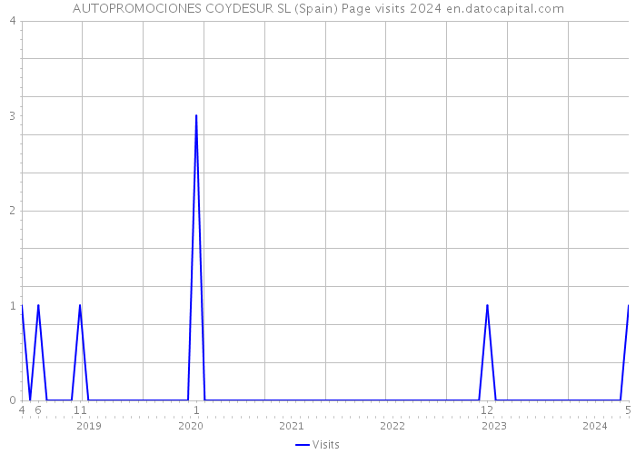 AUTOPROMOCIONES COYDESUR SL (Spain) Page visits 2024 