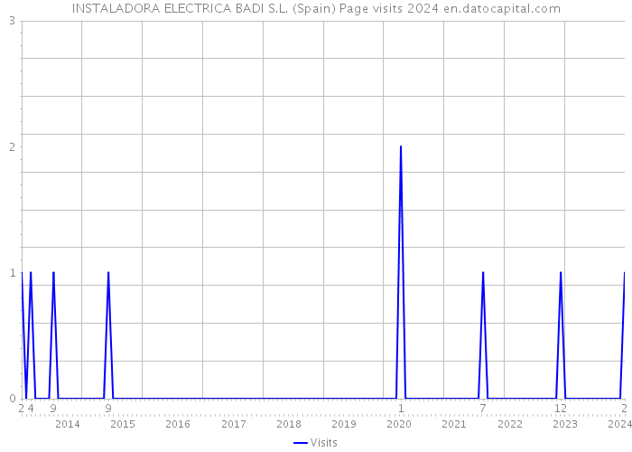 INSTALADORA ELECTRICA BADI S.L. (Spain) Page visits 2024 