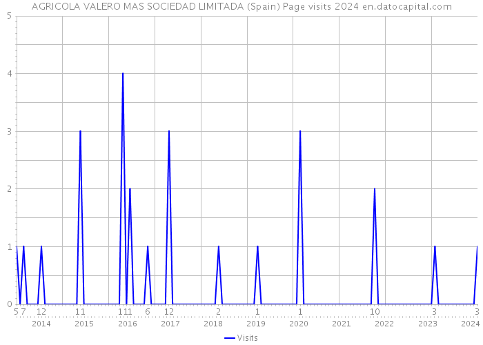 AGRICOLA VALERO MAS SOCIEDAD LIMITADA (Spain) Page visits 2024 