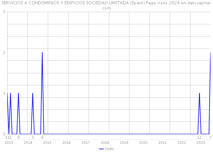 SERVICIOS A CONDOMINIOS Y EDIFICIOS SOCIEDAD LIMITADA (Spain) Page visits 2024 