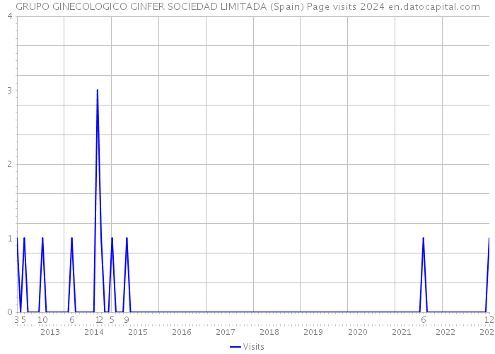 GRUPO GINECOLOGICO GINFER SOCIEDAD LIMITADA (Spain) Page visits 2024 