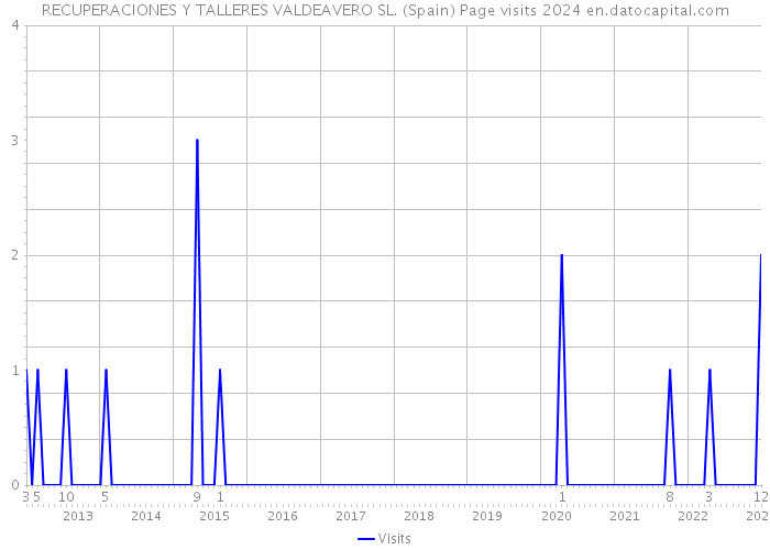 RECUPERACIONES Y TALLERES VALDEAVERO SL. (Spain) Page visits 2024 