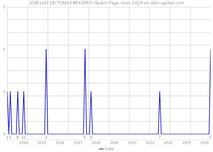 JOSE LUIS DE TOMAS BRASERO (Spain) Page visits 2024 