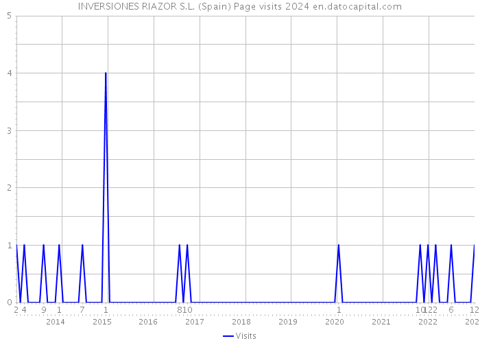 INVERSIONES RIAZOR S.L. (Spain) Page visits 2024 