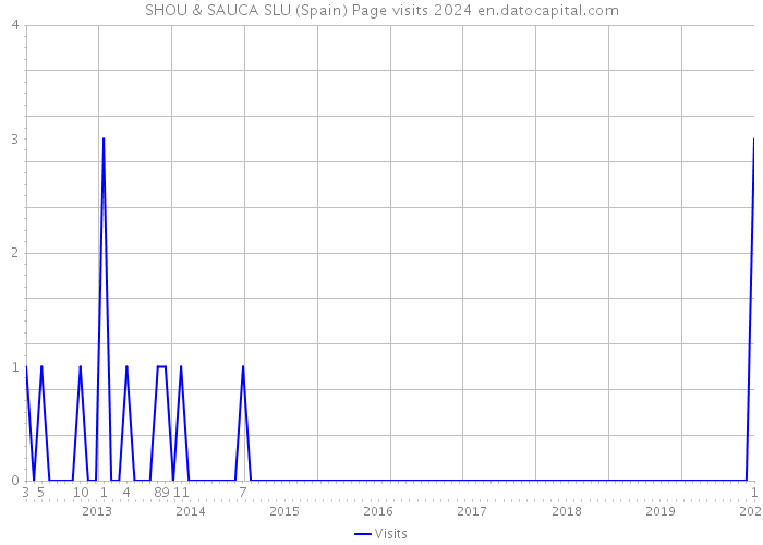 SHOU & SAUCA SLU (Spain) Page visits 2024 