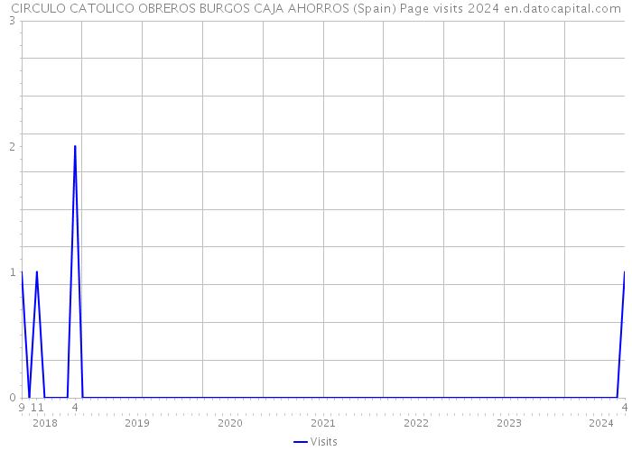 CIRCULO CATOLICO OBREROS BURGOS CAJA AHORROS (Spain) Page visits 2024 