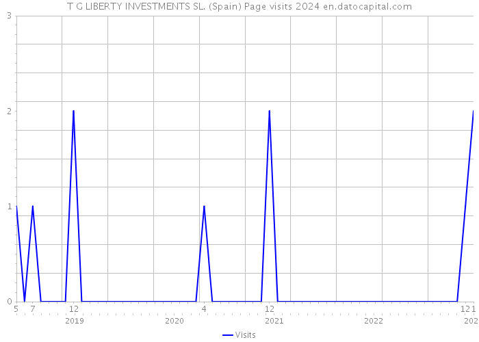 T G LIBERTY INVESTMENTS SL. (Spain) Page visits 2024 