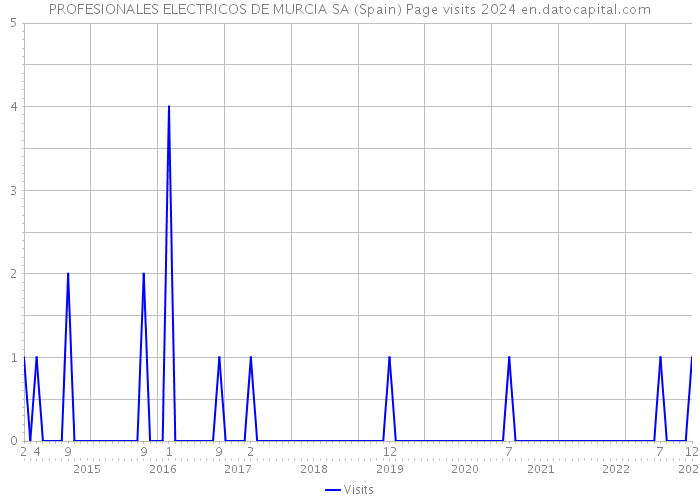 PROFESIONALES ELECTRICOS DE MURCIA SA (Spain) Page visits 2024 