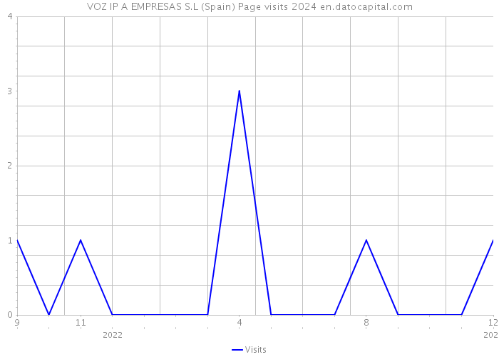 VOZ IP A EMPRESAS S.L (Spain) Page visits 2024 