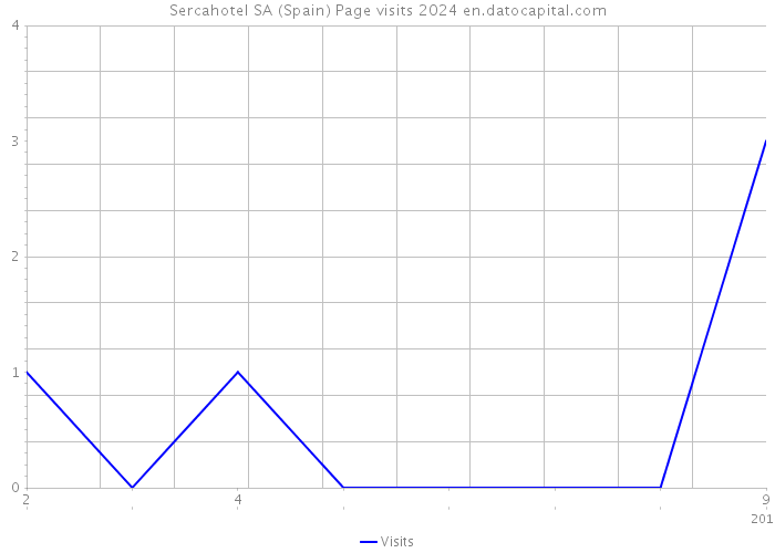 Sercahotel SA (Spain) Page visits 2024 