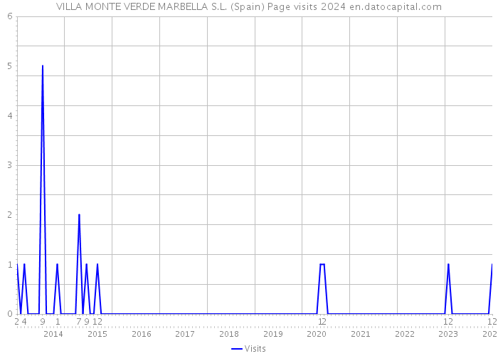 VILLA MONTE VERDE MARBELLA S.L. (Spain) Page visits 2024 