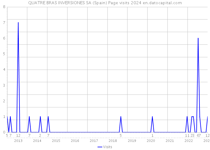 QUATRE BRAS INVERSIONES SA (Spain) Page visits 2024 