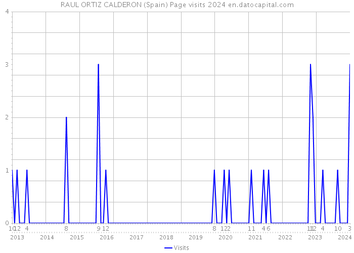 RAUL ORTIZ CALDERON (Spain) Page visits 2024 