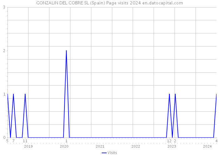 GONZALIN DEL COBRE SL (Spain) Page visits 2024 