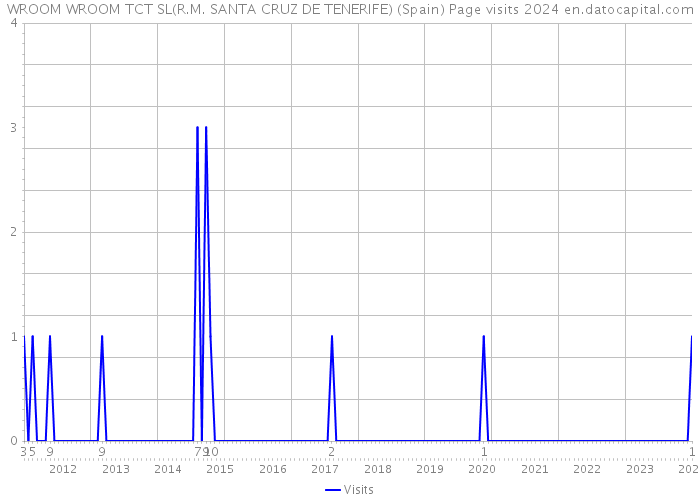 WROOM WROOM TCT SL(R.M. SANTA CRUZ DE TENERIFE) (Spain) Page visits 2024 