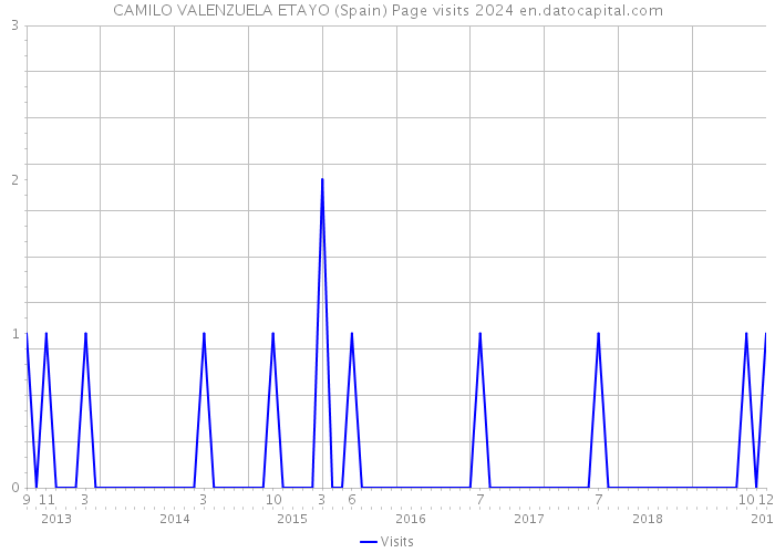 CAMILO VALENZUELA ETAYO (Spain) Page visits 2024 