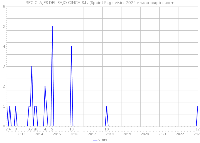 RECICLAJES DEL BAJO CINCA S.L. (Spain) Page visits 2024 