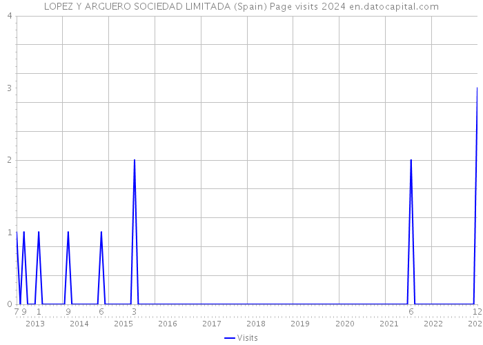 LOPEZ Y ARGUERO SOCIEDAD LIMITADA (Spain) Page visits 2024 