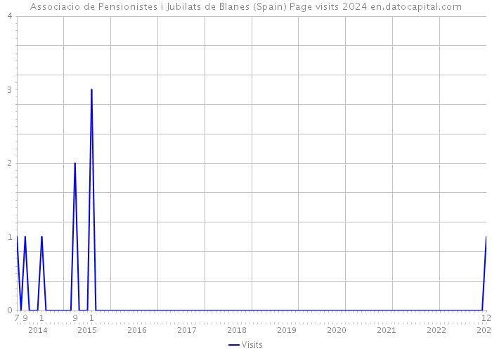Associacio de Pensionistes i Jubilats de Blanes (Spain) Page visits 2024 