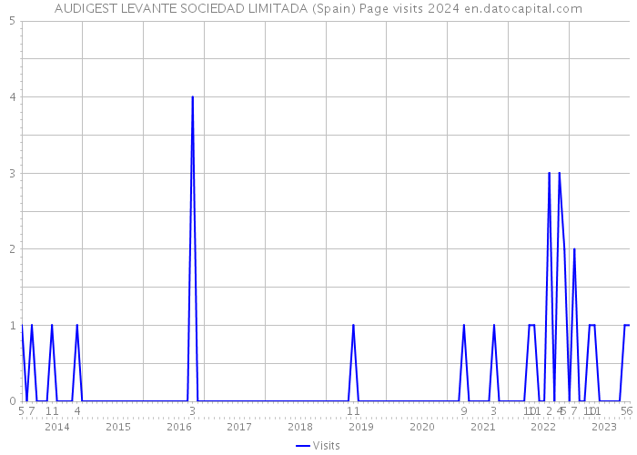 AUDIGEST LEVANTE SOCIEDAD LIMITADA (Spain) Page visits 2024 