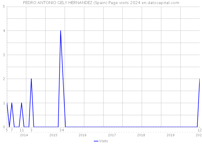 PEDRO ANTONIO GELY HERNANDEZ (Spain) Page visits 2024 