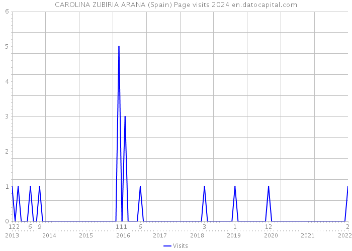 CAROLINA ZUBIRIA ARANA (Spain) Page visits 2024 