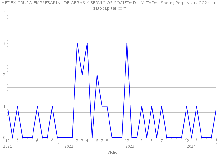 MEDEX GRUPO EMPRESARIAL DE OBRAS Y SERVICIOS SOCIEDAD LIMITADA (Spain) Page visits 2024 