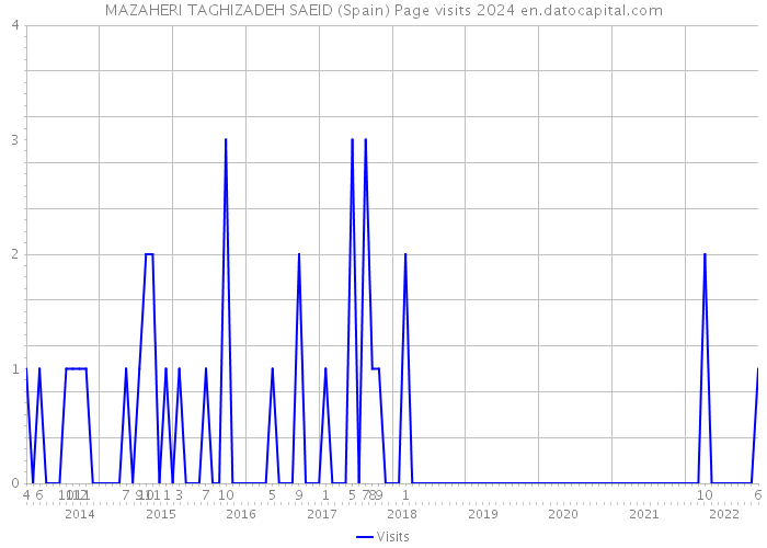 MAZAHERI TAGHIZADEH SAEID (Spain) Page visits 2024 