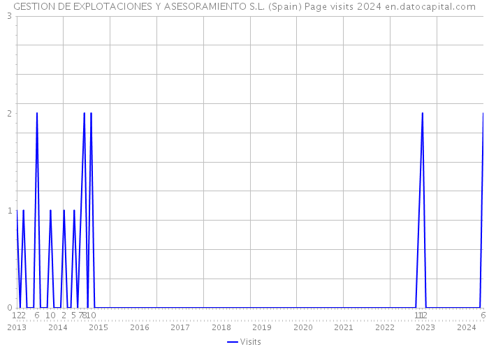 GESTION DE EXPLOTACIONES Y ASESORAMIENTO S.L. (Spain) Page visits 2024 