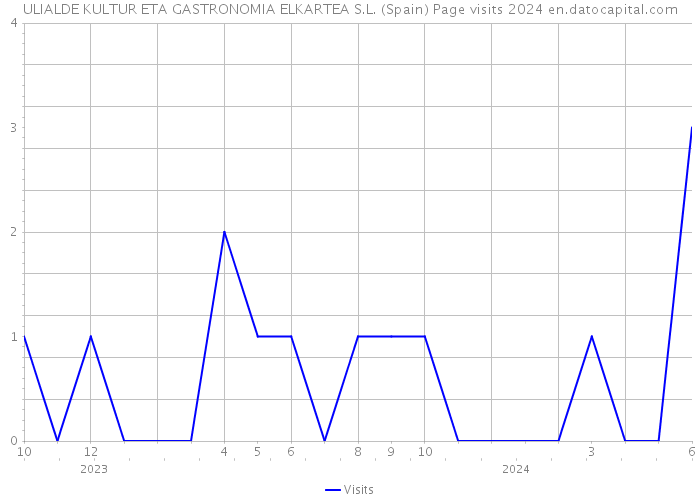 ULIALDE KULTUR ETA GASTRONOMIA ELKARTEA S.L. (Spain) Page visits 2024 