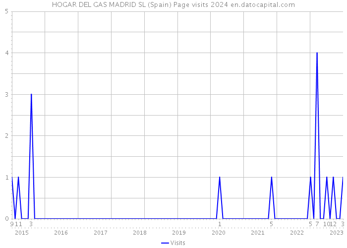 HOGAR DEL GAS MADRID SL (Spain) Page visits 2024 
