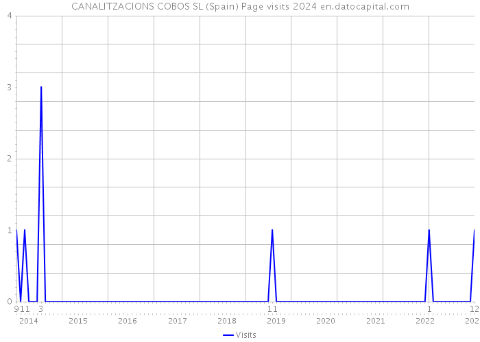 CANALITZACIONS COBOS SL (Spain) Page visits 2024 