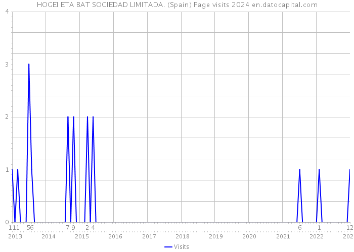 HOGEI ETA BAT SOCIEDAD LIMITADA. (Spain) Page visits 2024 