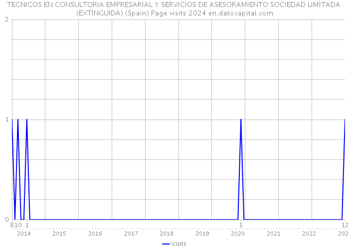 TECNICOS EN CONSULTORIA EMPRESARIAL Y SERVICIOS DE ASESORAMIENTO SOCIEDAD LIMITADA (EXTINGUIDA) (Spain) Page visits 2024 