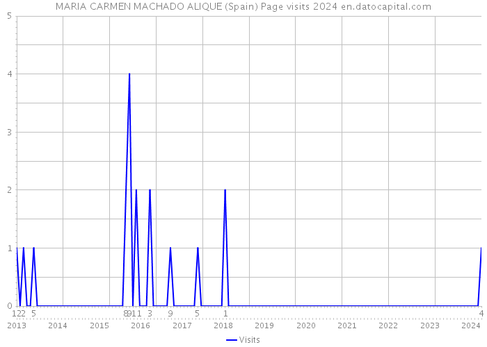 MARIA CARMEN MACHADO ALIQUE (Spain) Page visits 2024 