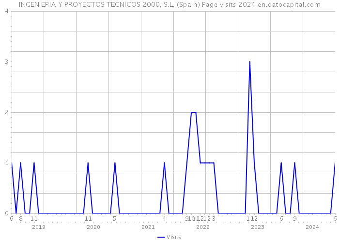 INGENIERIA Y PROYECTOS TECNICOS 2000, S.L. (Spain) Page visits 2024 