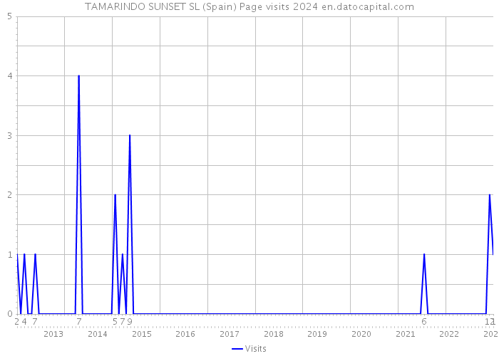 TAMARINDO SUNSET SL (Spain) Page visits 2024 