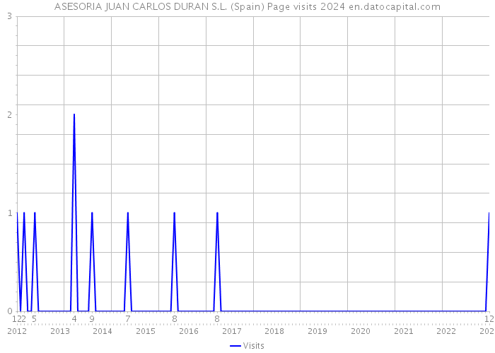 ASESORIA JUAN CARLOS DURAN S.L. (Spain) Page visits 2024 