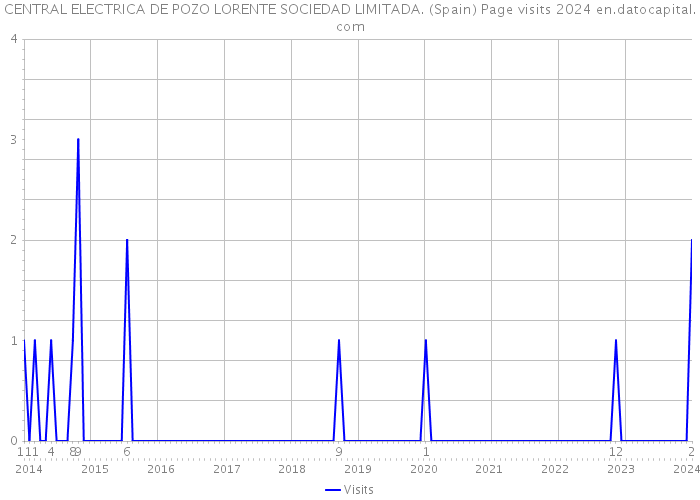 CENTRAL ELECTRICA DE POZO LORENTE SOCIEDAD LIMITADA. (Spain) Page visits 2024 