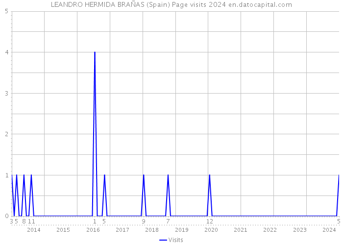 LEANDRO HERMIDA BRAÑAS (Spain) Page visits 2024 