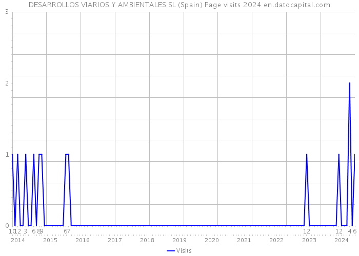 DESARROLLOS VIARIOS Y AMBIENTALES SL (Spain) Page visits 2024 